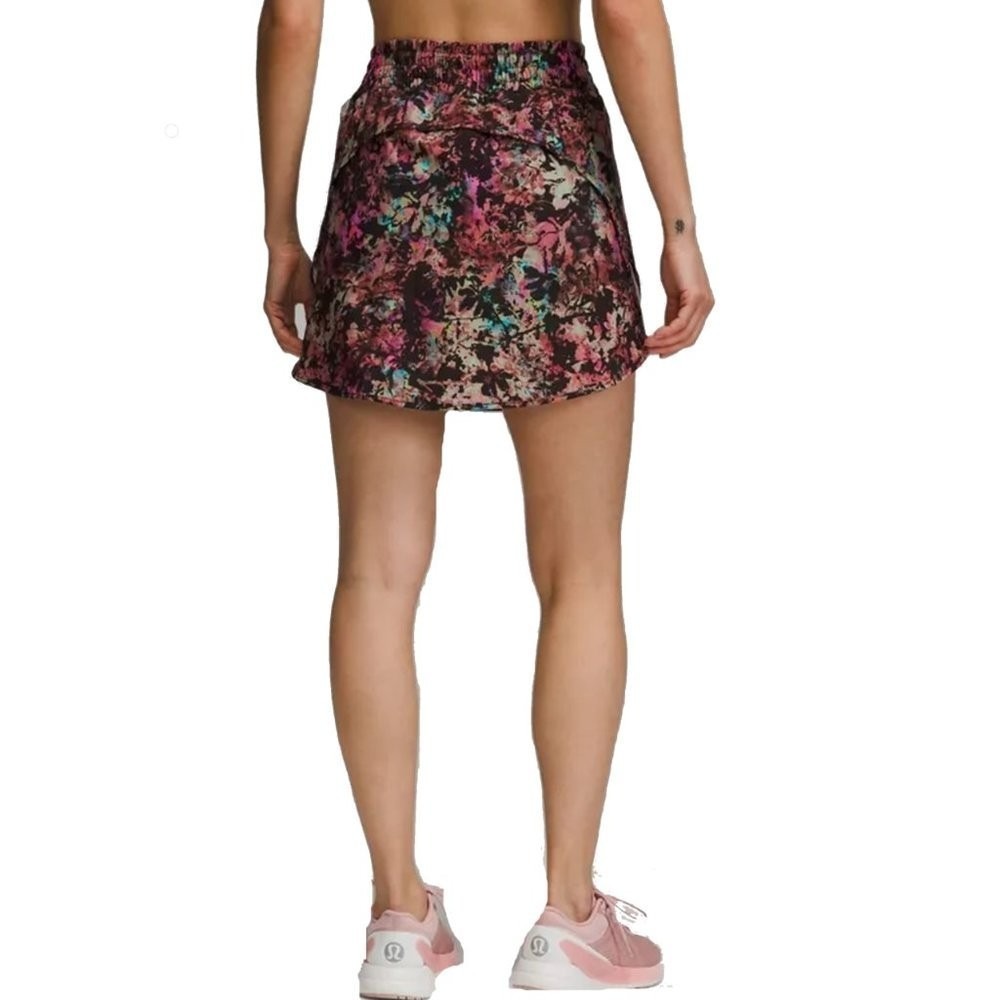 Lululemon Women's 2 Stencil Blossom Floral Running Hotty Hot HR Skirt Skort